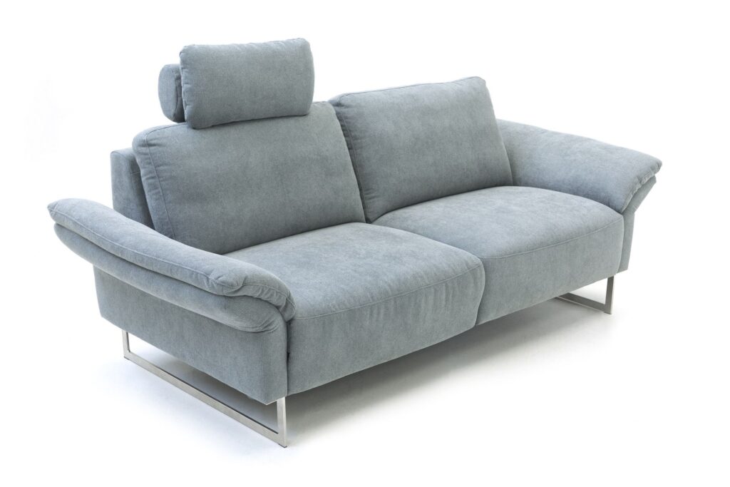 nowoczesna sofa z funkcją relaxwygodna kanapa do salonu, kompaktowa szara sofa do salonu